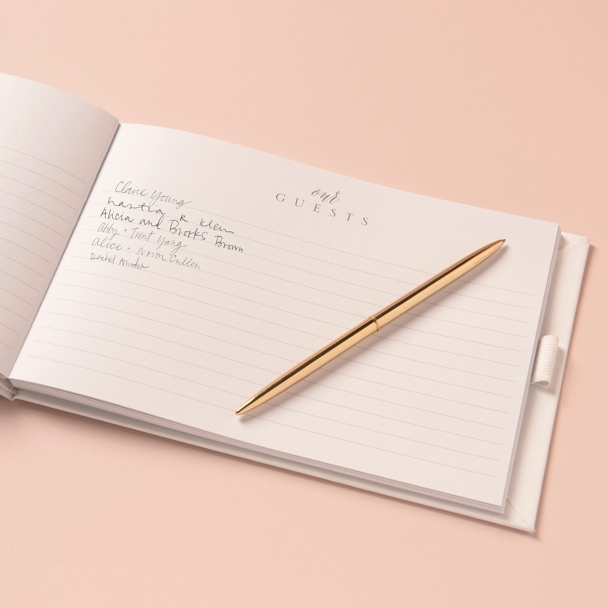 White & Gold Guest Book & Pen Set by Celebrate It™